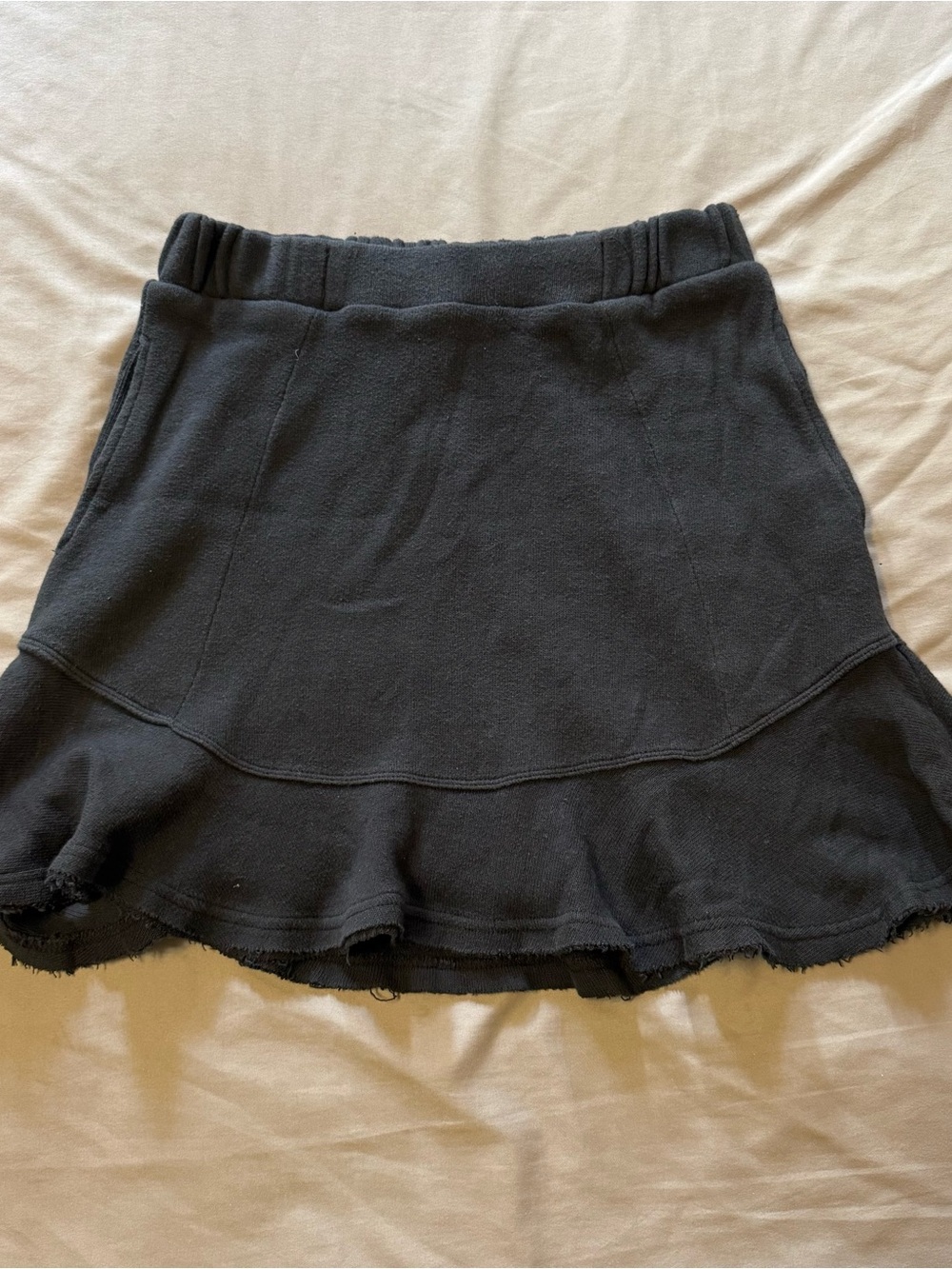 Black Ruffle Hem Women's Skirt Free People Beach